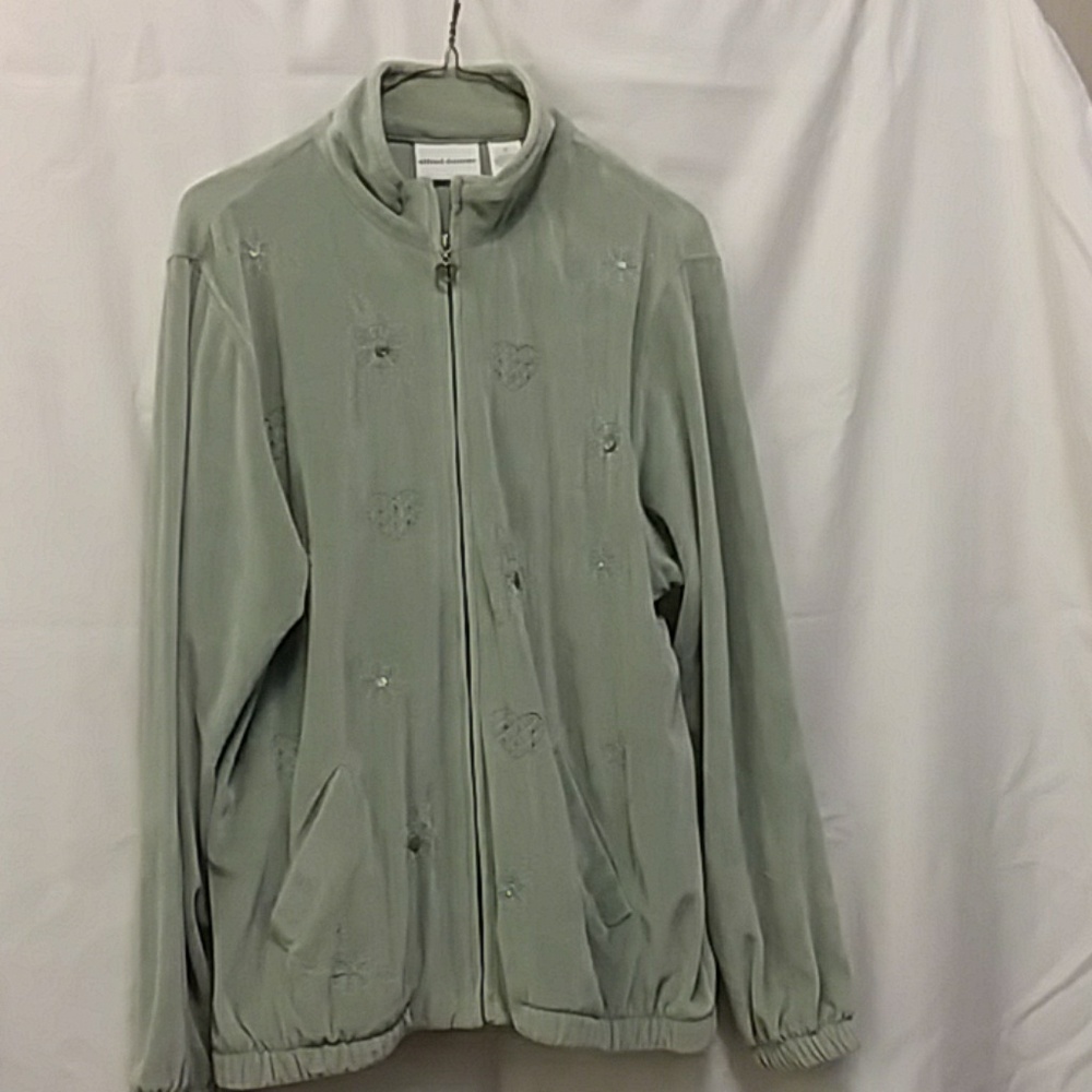 Velour jacket zip up